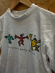 Vintage 90s Carambola beach stick man single stitch t-shirt size large grade B