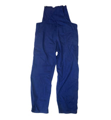 Vintage 80s navy blue cotton drill chore distressed dungaree trousers W34  L30