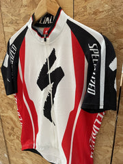 Specialized Cycling Jersey Men's XL Red White Black Short Sleeve Bike Sportswear