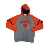 Vintage 90s Champion Clemson Tigers USA Orange Purple Gray Hoodie Sweatshirt Size L