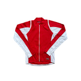 Shimano Cycling Jersey Red White Long Sleeve Full Zip Women's Size M