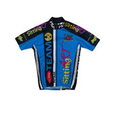 Vintage Cycling Jersey "Sitting Art" Team 50 Tour de Suisse Blue Size S