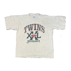 Vintage 90s Minnesota Twins baseball team single stitch grey t-shirt size XL