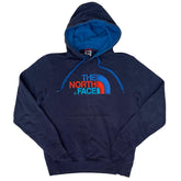 Vintage Y2K The North Face navy blue red spell out embroidered hoodie size small