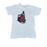 Vintage 80s NPTV steam train single stitch white souvenir t-shirt size small