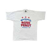 Vintage Ross Perot President '92 T-Shirt XL White Graphic Tee 1990s