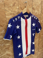 Vintage Campitello Cycling Jersey Men's M Short Sleeve USA Flag Stars