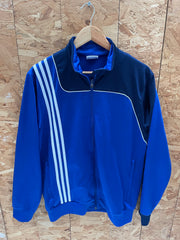 Adidas Track Jacket Blue White 3-Stripes Full Zip Men's Size M
