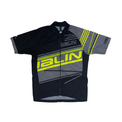 Nalini Men's Cycling Jersey Short Sleeve Black Grey Neon Yellow Size XL
