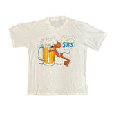 Vintage 90s I love suds cartoon souvenir white single stitch t-shirt size XL