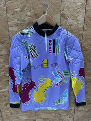 Levior Function 1 Vintage MTB Cycling Jersey Top L Purple Abstract Long Sleeve