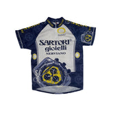 Vintage 90s Sartori Gioielli Nerviano Cycling Jersey Watch Graphic Size L