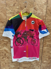 Vintage Castelli Mario Schifano limited edition artist print cycle jersey size M