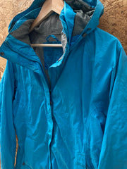 Vintage bright blue waterproof technical rainproof jacket size medium by LL Bean