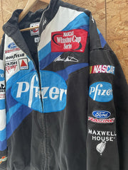 Vintage Mark Martin Roush Chase Authentics NASCAR Pfizer Racing Jacket XXL