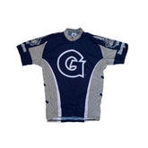 Vintage Georgetown Hoyas Cycling Jersey "G" Logo Men's Size L Navy/Gray