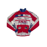 Vintage O.M.R.S. Cycling Race Event Jersey Jacket Red White Blue Size M