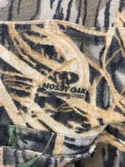 Vintage 90s Woolwich x Mossy Oak chunky fleece felt beige brown hunting shirt size XL