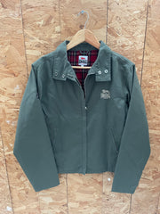 Vintage Lonsdale London Mod Jacket Green Plaid Lined Full Zip Women's Size L