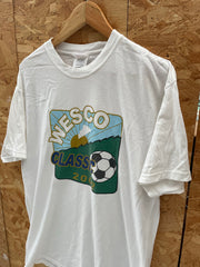 Vintage Hanes WESCO Classic 2002 Soccer T-Shirt White Adult Size L