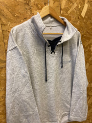 Vintage 80s Adidas quarter top grey white old-school b-boy size large