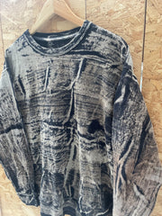 Fruit of the Loom Tie Dye Graphic Crewneck Sweatshirt Size L Brown Black