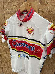 Vintage Govoni Team Cycling Jersey White Red Yellow Blue Anna Neri Men's Size M