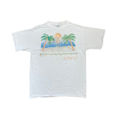 Vintage 90s Single Stitch Hawaii Beach Palm Tree Graphic T-Shirt XL White