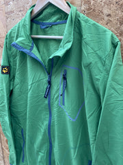 Vintage Y2K green waterproof technical rain jacket by Jack Wolfskin size XL