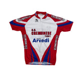 Giordana Cycling Jersey Men's L Red White Blue Cremonese Arvedi Sportswear