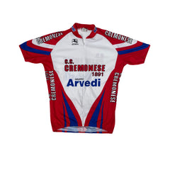 Giordana Cycling Jersey Men's L Red White Blue Cremonese Arvedi Sportswear