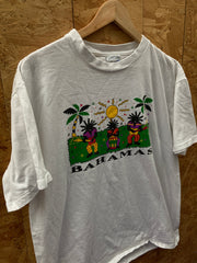 Vintage 90s Bahamas vacation graphic souvenir single stitch t-shirt size medium