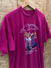 Vintage 90s pink Native song & dance championship single stitch t-shirt size XXL