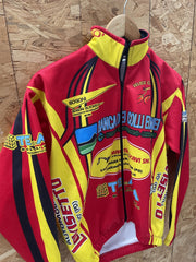 Windtex Veloce Club Cycling Jersey Red Yellow Long Sleeve Full Zip Men's M