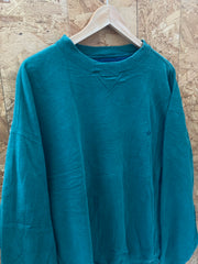 Vintage Y2K green minimal muted crew neck boxy sweater size large by Dockers