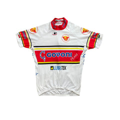 Vintage Govoni Team Cycling Jersey White Red Yellow Blue Anna Neri Men's Size M