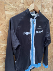 Xintown Pro Team Cycling Jacket Men's Size L Black White Blue