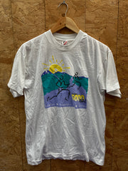 Vintage 90s Valley 5000 marathon run white single stitch t-shirt size medium