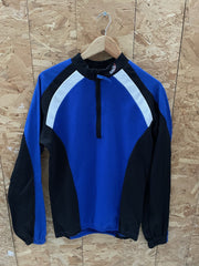 Feroti Sport Cycling Jersey Long Sleeve Blue Black White L