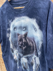 The Mountain T-Shirt 3XL Blue Wolf Dreamcatcher Graphic Tee