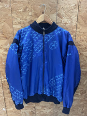 Vintage Agu Sport Blue Cycling Track Jacket XL Retro