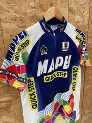 Vintage Mapei Quick-Step Sportful Cycling Jersey Men's L Blue Retro
