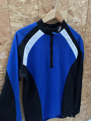 Feroti Sport Cycling Jersey Long Sleeve Blue Black White L