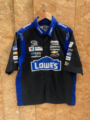Vintage Y2K Jimmie Johnson Lowes Hendrick NASCAR team racing shirt size large