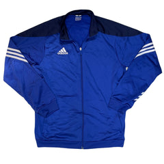 Vintage Y2K Adidas zip track top blue white navy size large