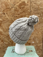 Jack Wolfskin Stormlock Beanie Hat Pom Pom Knit Gray Unisex