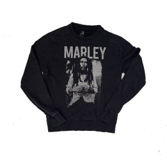 ZION Bob Marley Graphic Sweatshirt Crewneck Pullover Black Size M
