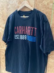 Vintage Y2K Carhartt print black t-shirt size XL