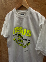 Vintage 90s Jesus Rock & rolls the blues away single stitch t-shirt size XL
