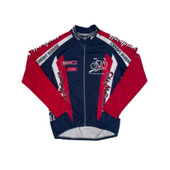 Vintage Huerzeler Cycling Jersey Jacket Max Hurzeler Credit Suisse Red Blue XL